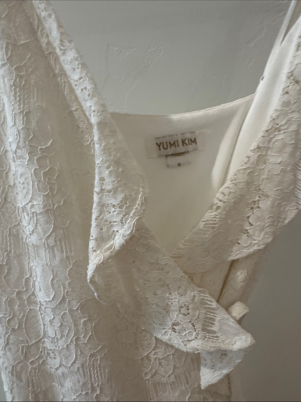 Yumi Kim Ivory Ruffle Wrap High-Low Maxi Dress - Picture 8 of 9